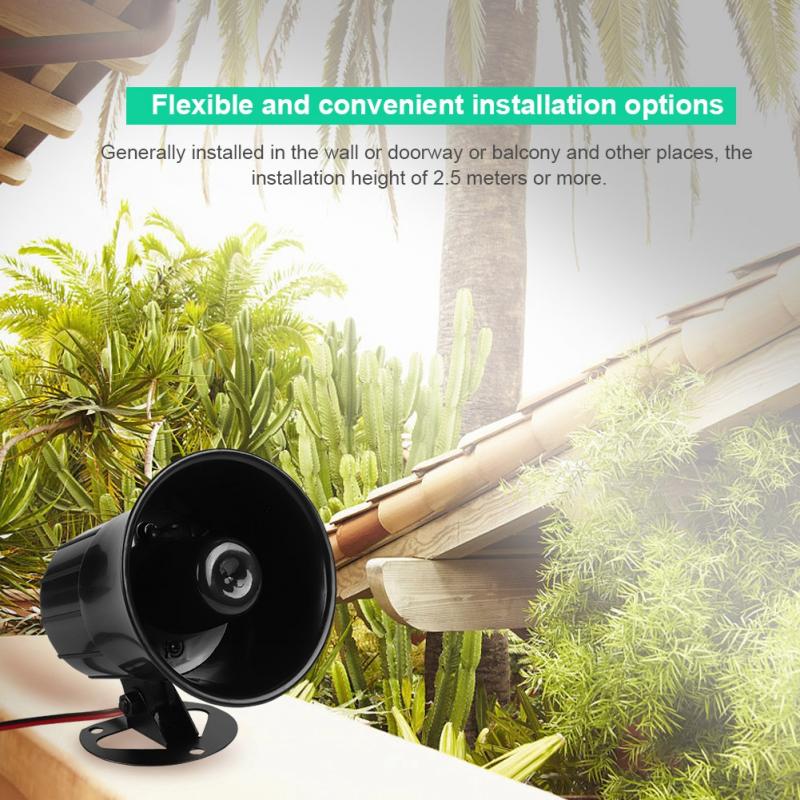 Tree-on-Life 12V 626 Alarm Siren Horn Outdoor with Bracket for Home Security Protection System GSM Alarm Systems Loudly Sound Siren