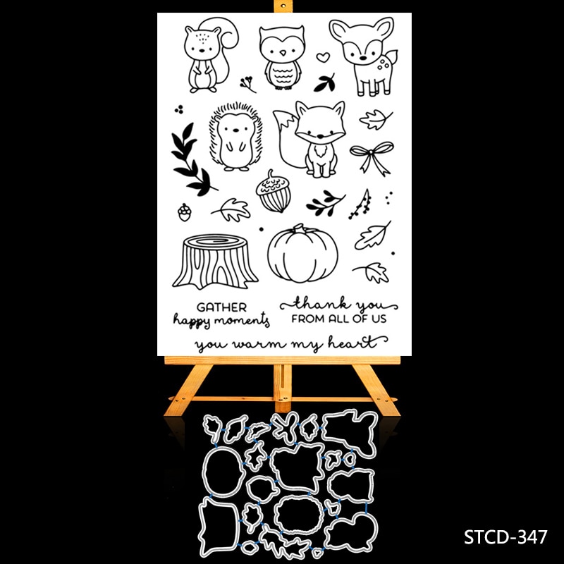Forest Animals Clear Silicone Stamp/Seal for DIY Scrapbooking/photo Album Decorative Clear Stamp Sheets