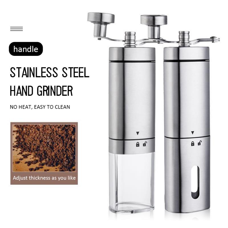 1pc roestvrijstalen draagbare koffiemolens, handgemaakte koffiemolen, koffiebonenmaler, handmatige maalmachine, koffiezetapparat, keukengereedschap