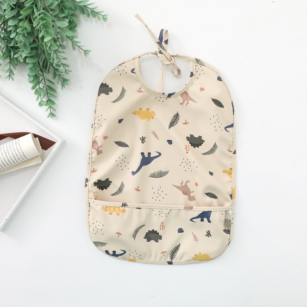 Bavaglino a maniche lunghe bavaglino per neonato bavaglino impermeabile con tasca per bambini rutto stoffa ragazza ragazzo arte grembiule accessori 6-48 mesi: Style20 / 12-24 Months