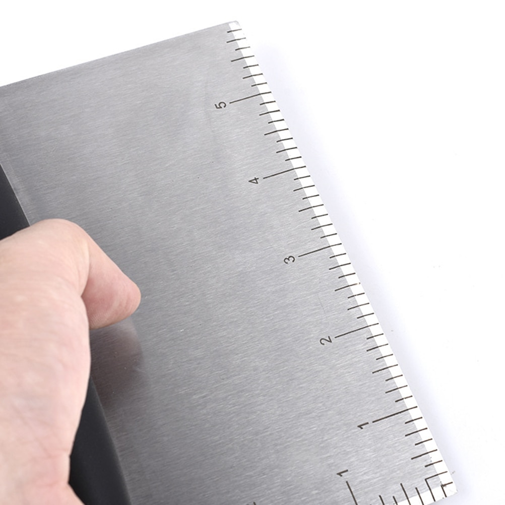 Multi-Purpose Bench Scraper Stainless Steel Pizza Dough Scraper Chopper Dough Cutter for Bread and Pizza Dough