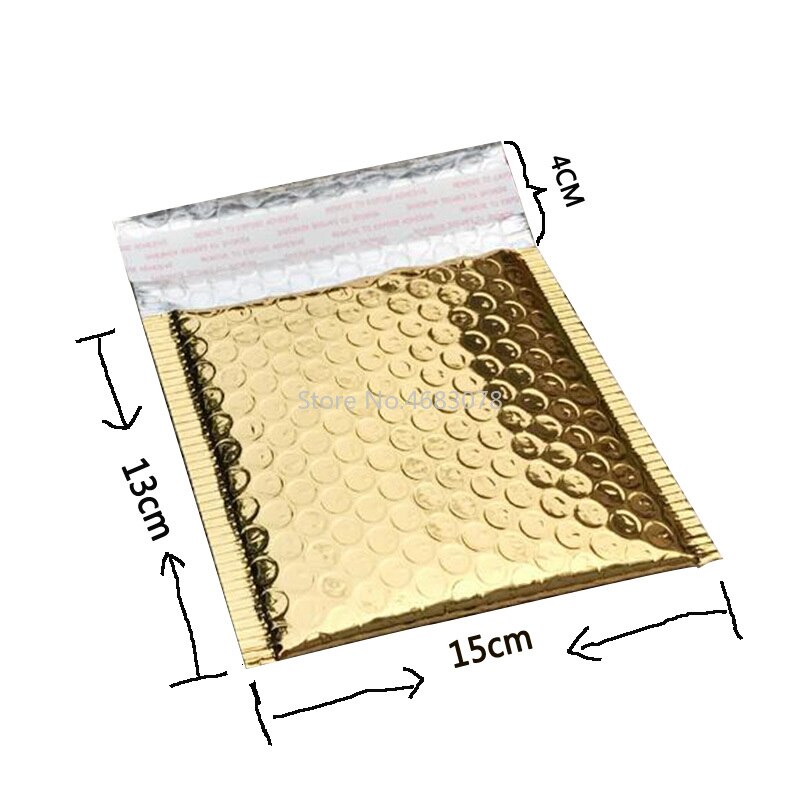 50pcs/lot Bubble Envelopes Bags Mailers Padded Envelope With Bubble Mailing Bag Business Supplies 15*13cm+4cm