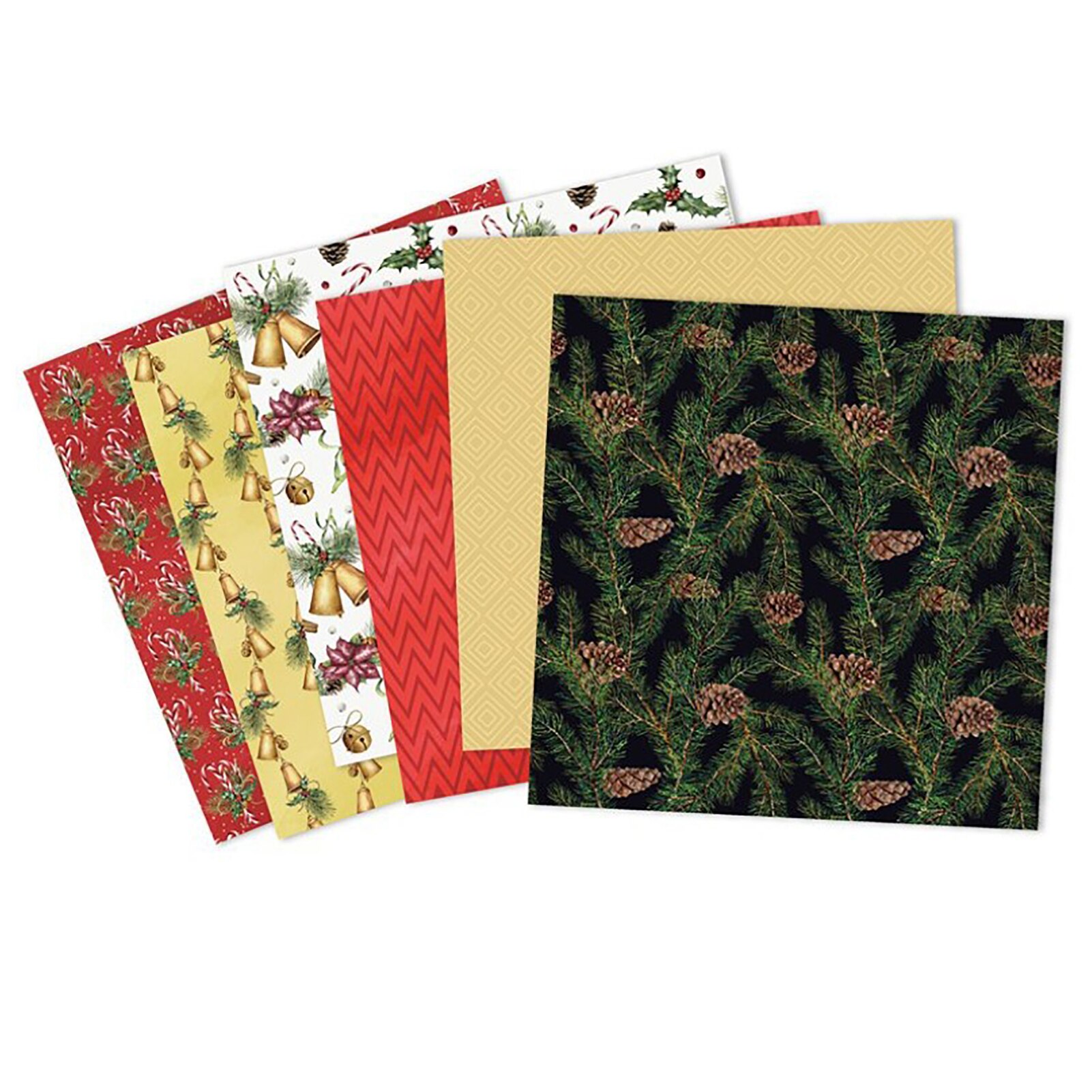 24 Pcs 6"x6"the Christmas Pattern Scrapbooking Paper Handmade Craft Background Pad Christmas Decoration