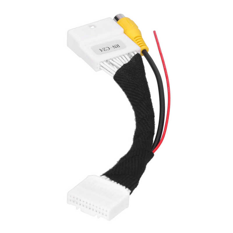 Vehicle Camera Reverse Parking Camera Connection Cable 24Pin RCA Adapter Line Wiring Fit for Renault Camera Cable