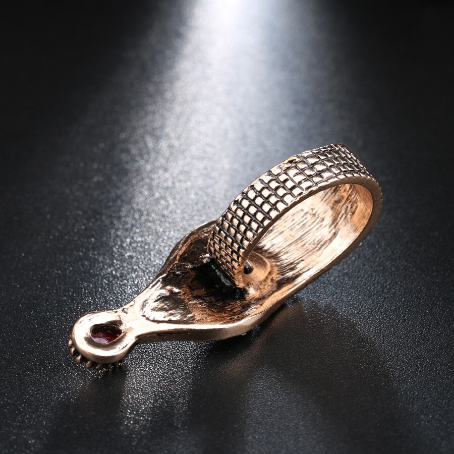 Kinel turkiska smycken antika ringar för kvinnor unik ouk stil guldfärgad kristall vintage ring