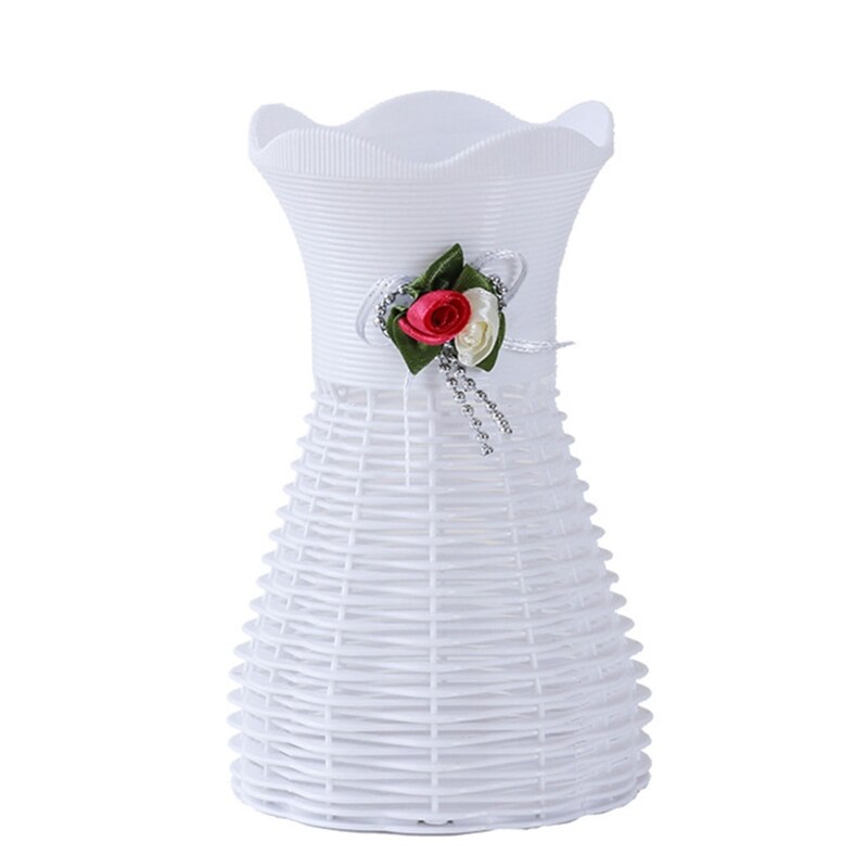 20RC Plastic Vase Simple Simulation Floral Shaped Flower Vases Organizer for Wedding Romantic Dinner Decoration Arrangement