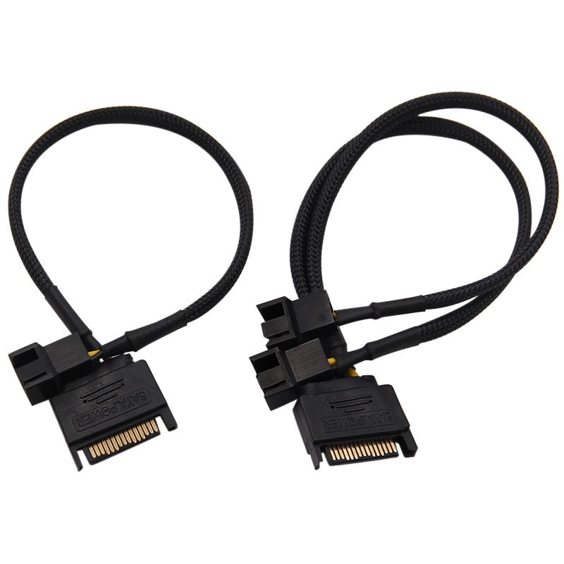 Laptop SATA 15 Pin to 3 Pin 4 Pin Cooling Fan Cable Mainboard CPU Fan Adapter Connectors