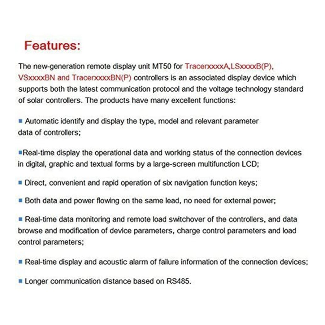 Meter Solar Charge Controllers Display MPPT/PWM Manual Control Attachment