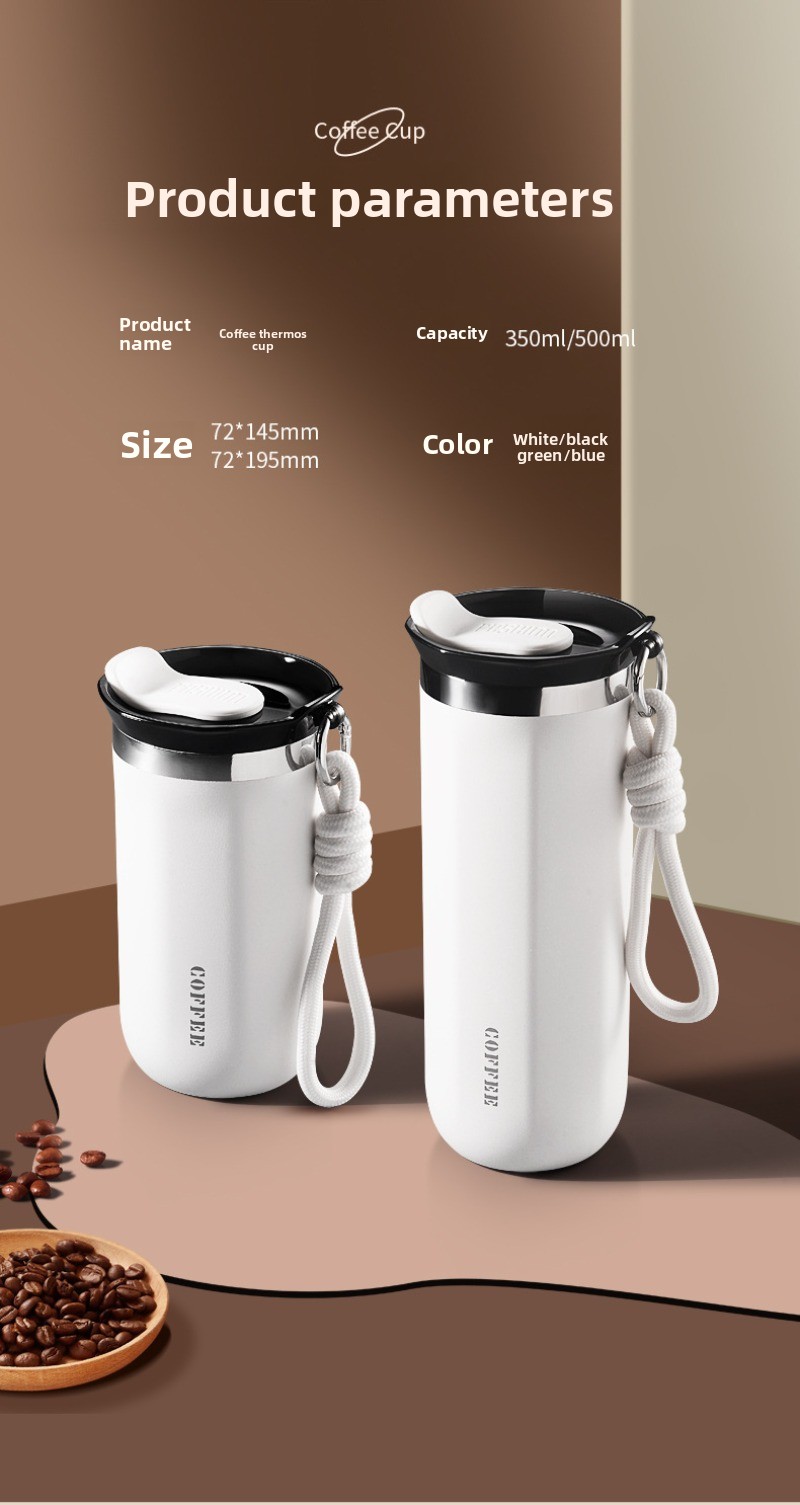 304 Stainless Steel Thermos Cup Large Capacity Coffee Cup Portable Water Cup