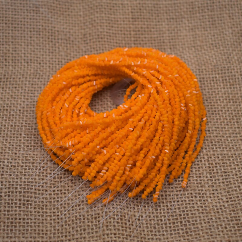 Solid 26 color 2mm 130pcs Triangle Crystal Glass Beads Seed Czech Beads For Jewelry Making DIY Needlework Earring Necklace: Orange