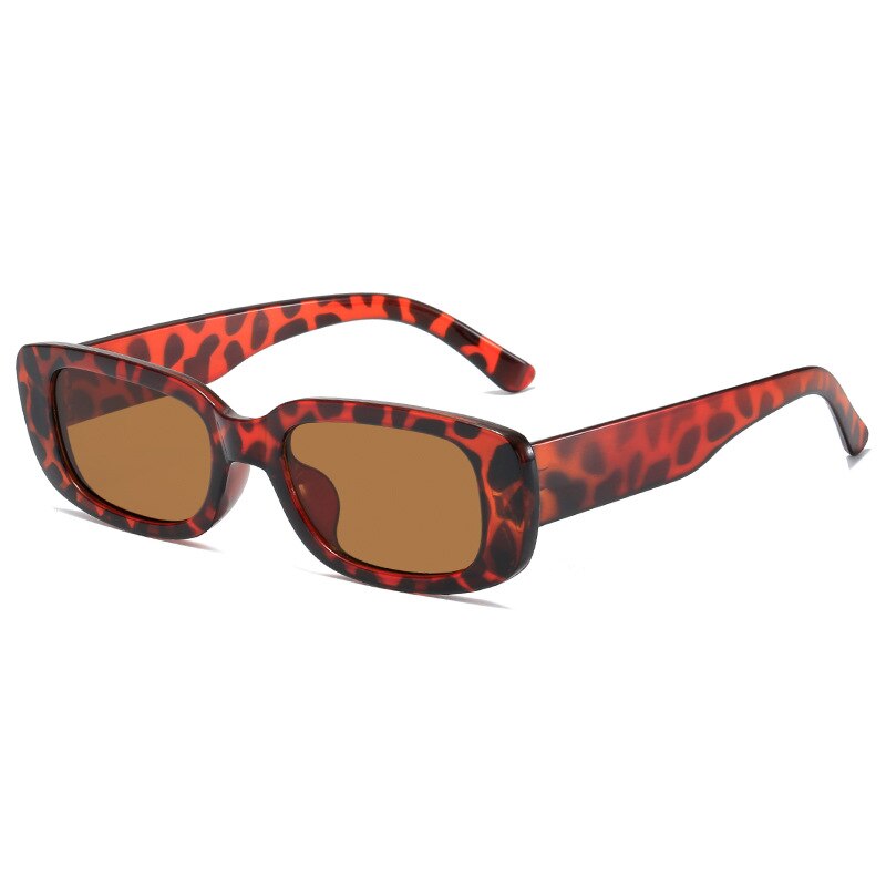 Small Frame Sunglasses UV400 Retro Trendy Glasses Women Men Travel Hiking Riding Eyewear Leopard Sun Glasses: Leopard
