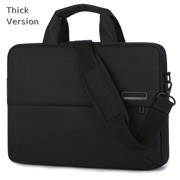 nueva , bolso de mano de 13 pulgadas para portátil, 14, 15 pulgadas, 15,6 pulgadas, bolso de mensajero para MacBook air pro 13,3, 217: Thick Black / 13,3 pulgadas