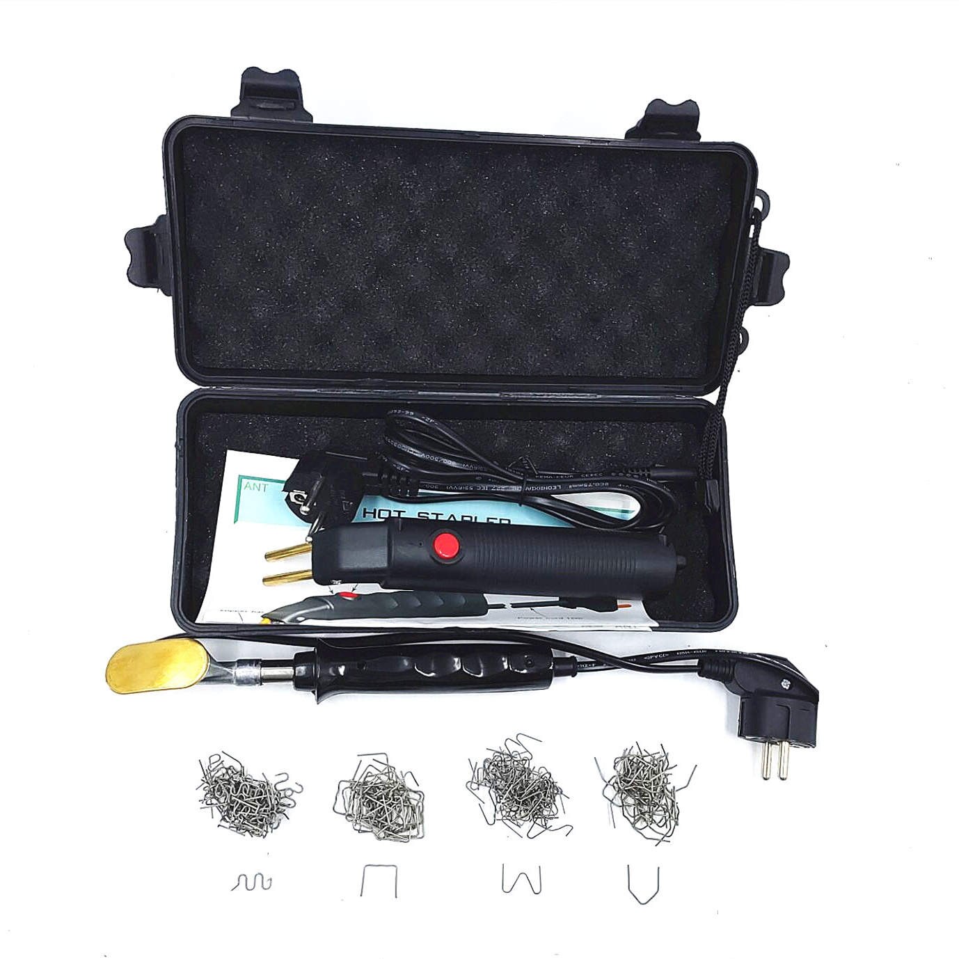 Fast Plastic Welding Machine Kit Stapler Plastic Soldering Iron Car Bumper Repair Garage Tools Plastic Gap Repair