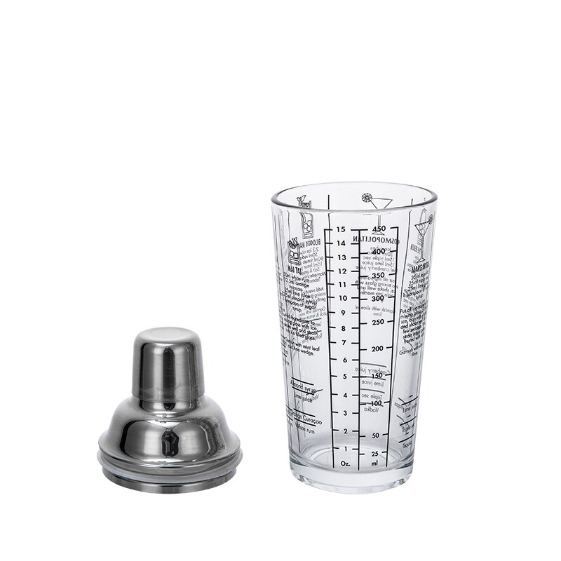 Glass shaker scale shaker set shaker three-stage shaker bar cocktail cocktail shaker