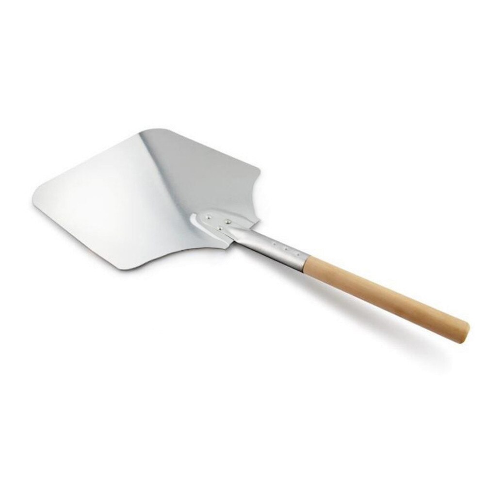 Pelle à Pizza en aluminium avec manche en bois pelle à gâteau outils de cuisson coupe-fromage épluches outil de levage pelle à Pizza #30