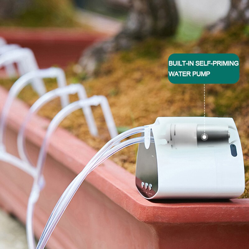Irrigation System with Timer Indoor Self Watering Device Drip Irrigation System Controller Garden Watering Timer System
