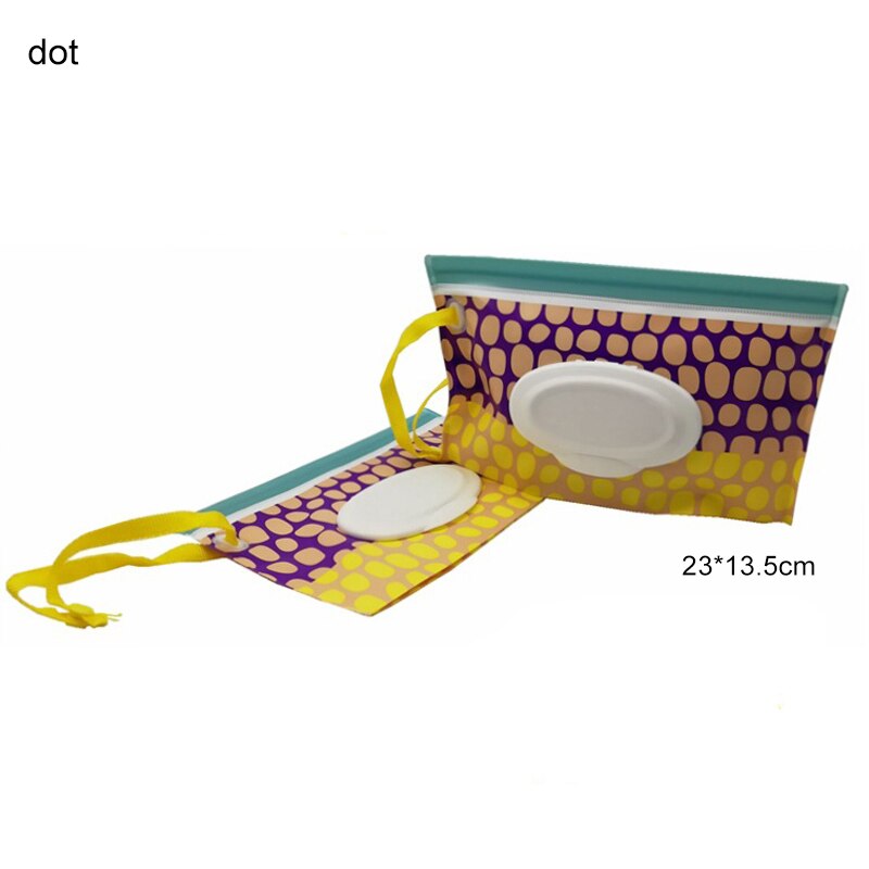 Easy-transport de lingettes, boîte de lingettes pour bébés, sac de lingettes humides, conteneur Portable, pochette de cosmétiques: dot