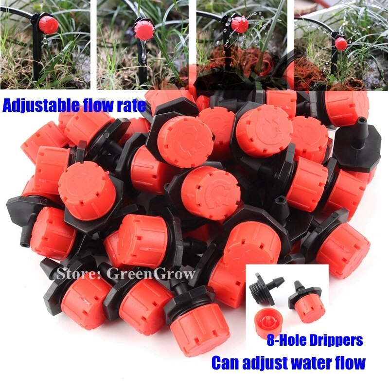 30m 50m DIY Micro Drip Irrigation System Self Garden Irrigation Automatic Watering Kits Adjustable Drippers Atomizing Nozzle