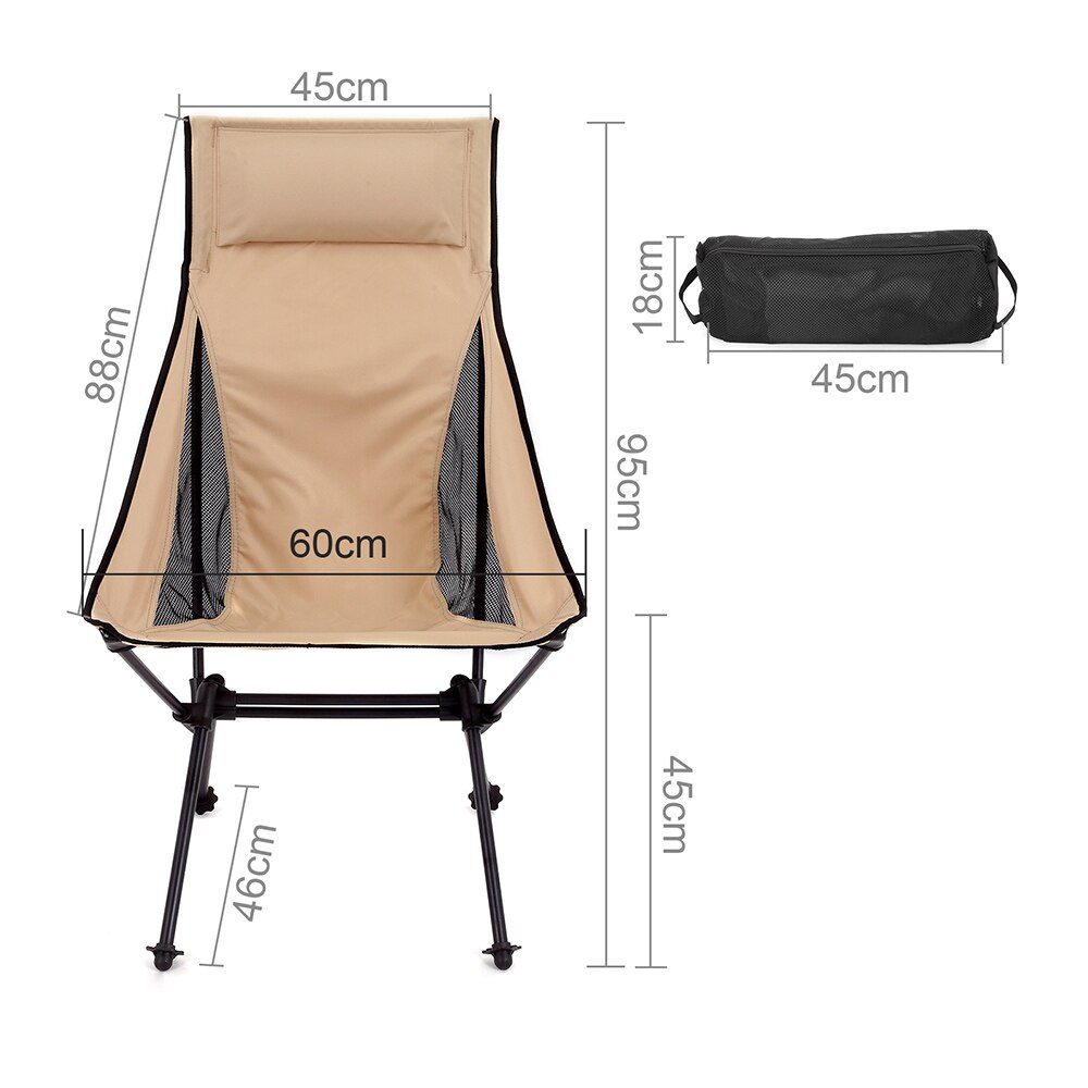 Durble Ultralight Draagbare Vouwen Maan Stoel Met Draagtas Anti-Slip Stand Waterdicht Doek Voor Vissen Camping Tuin Outdoor: A3 Khaki Without Bag