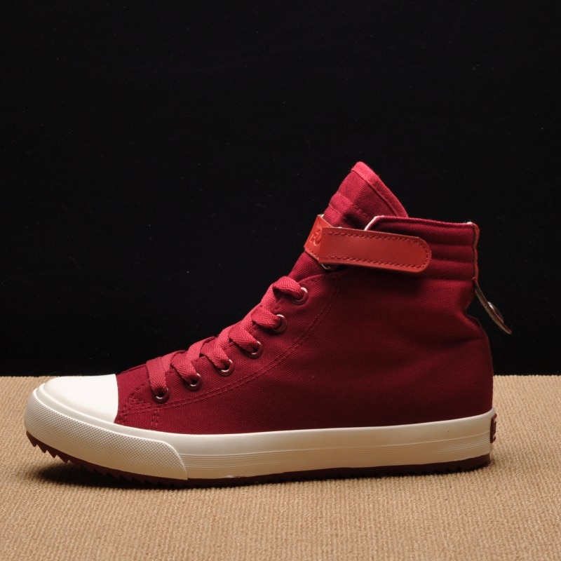 Zyyzym mænd lærred sko høj top sneakers spring help klassisk unisex stil åndbar mand casual elskere sko