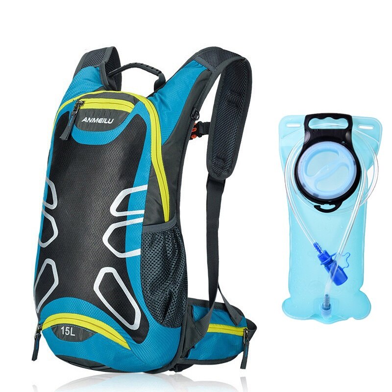 Anmeilu Wasserdichte Rucksack unisex draussen-Sport Berg Camping Rucksack für Reise Ski Radfahren Klettern mit Regen Abdeckung: Blau Kombination
