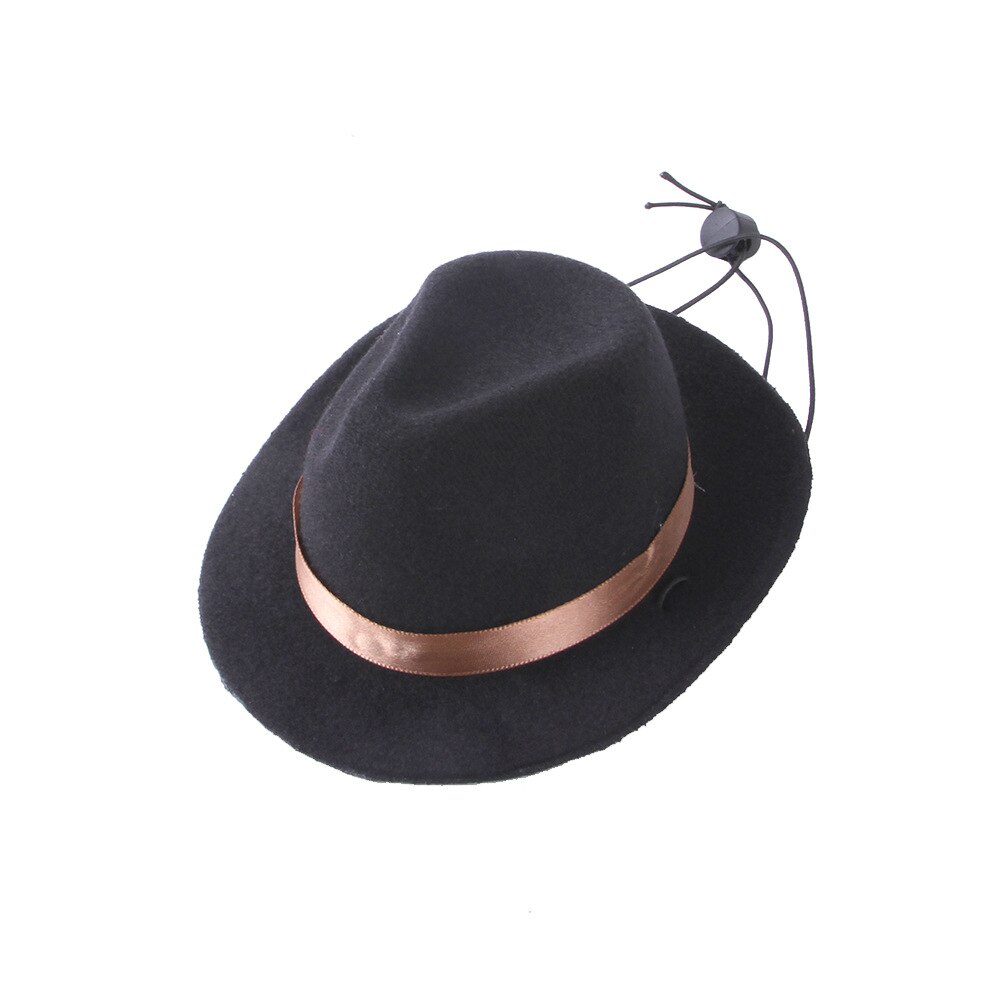 perros accesorios Sombrero de mascota divertido para perro y gato, sombrero de vaquero occidental, accesorio de foto Universal para perro, gorra para Halloween, Navidad, callejera, accesorios para mascotas: A black hat