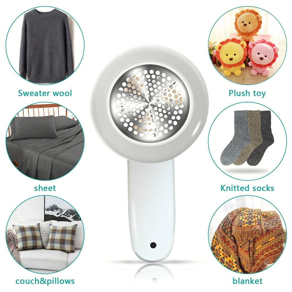 Mini Portable Hair Ball Trimmer Hair Removal Shaver USB Rechargeable Electric Fabric Shaver with 2 Spare Blades