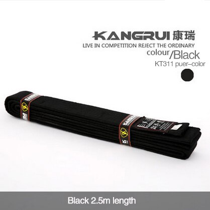 Taekwondo black belt WTF ITF 2.5m colourful taek Kwon Do belt karate Judo Uniform high level Pure cotton: Default Title