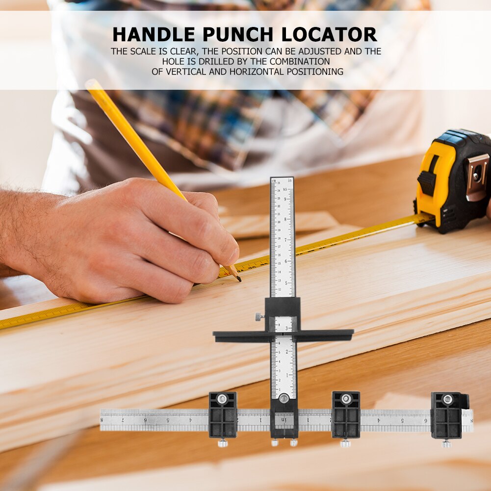 Multi Detachable Hole Punch Jig Tool Home Sleeve Cabinet Hardware Locator Center Punching Drill Bit Guide Woodworking ​Locator
