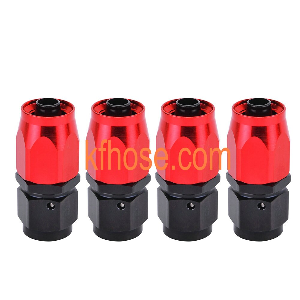-4AN AN4 An-4 Straight Swivel Aluminium Slang Uiteinden An Fitting Adapter Oil Fuel Herbruikbare Fittings: red black