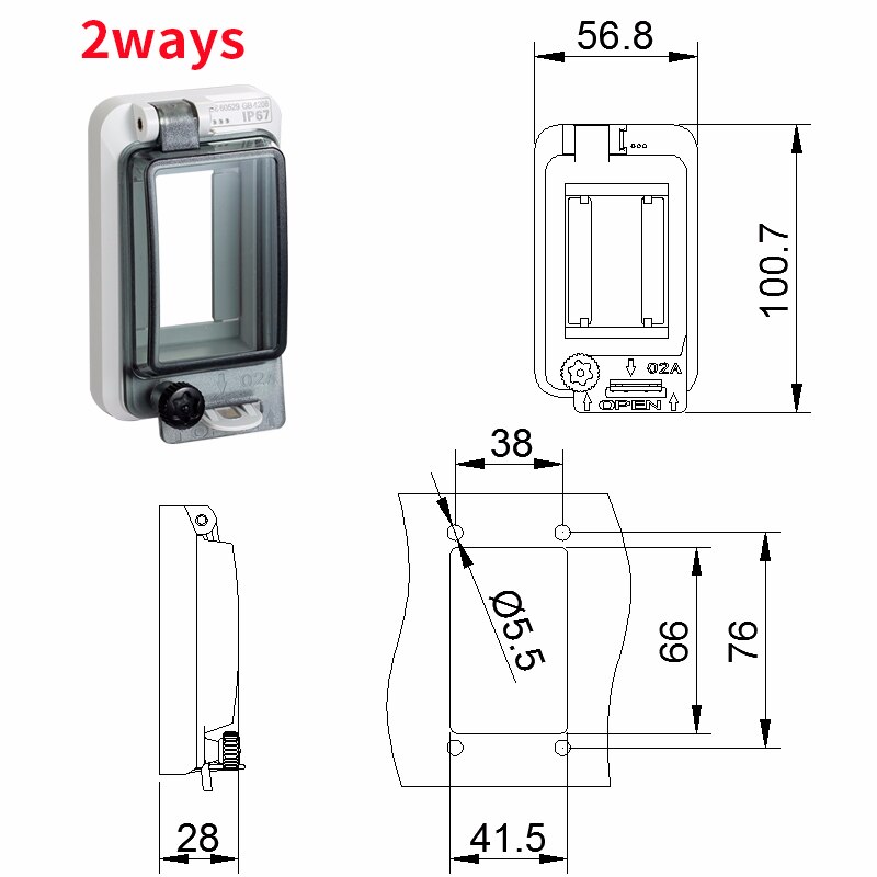 Circuit Breaker Transparent Waterproof Box Window Distribution Box Protect Window Cover Monitor Observation Window Switch Ip67: 2