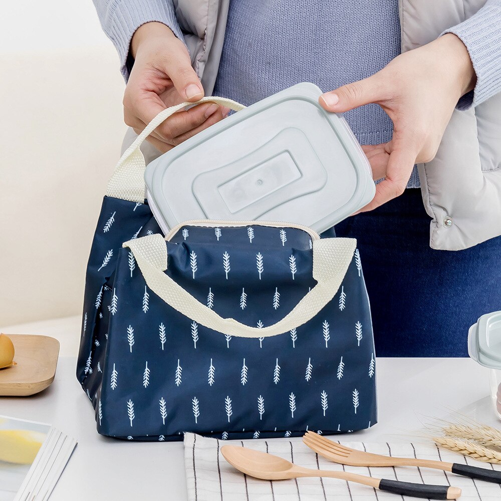 Frische Kühler Taschen Wasserdichte Tragbare Zipper Thermische Oxford Tote Lebensmittel Behälter Niedlich Taschen Für Frauen Bequem Lunchbox Tasche