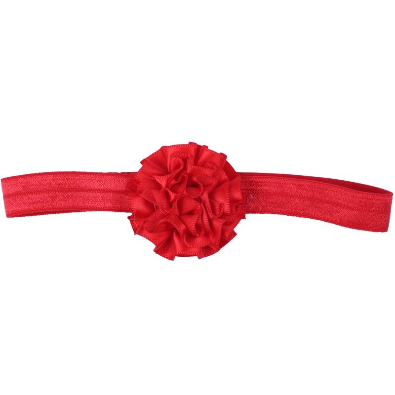 3 Stuks Een Set Leuke Baby Meisjes Peuter Bloem Haarband Hoofdband Bloem Barefoot Sandaal/Schoenen Set Kinderen Accessoires Rood