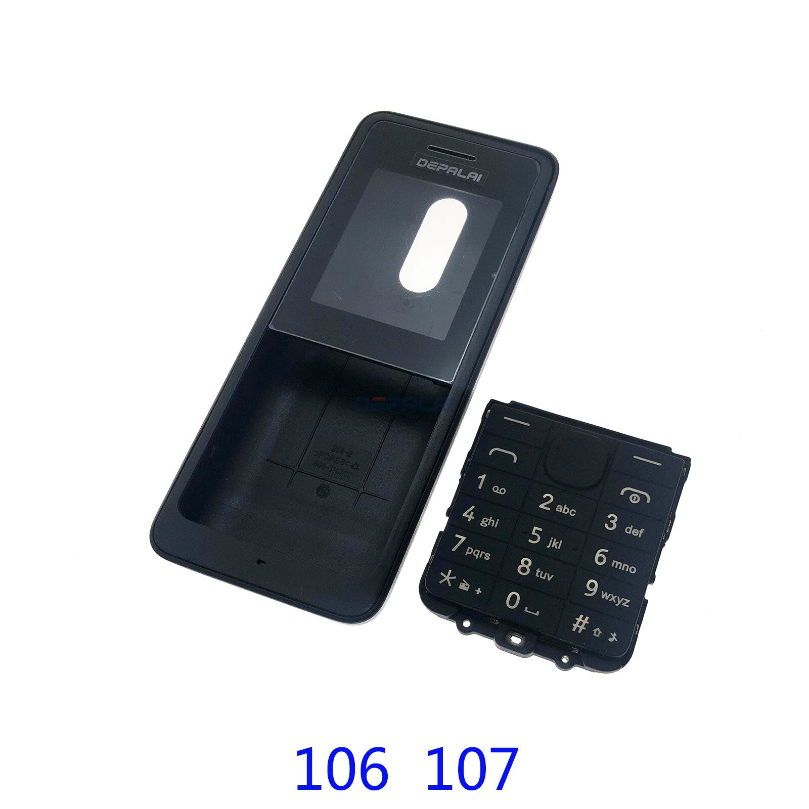 Pour Nokia 106 TA-1114 boîtier complet de téléphone portable face au boîtier batterie porte arrière clavier anglais