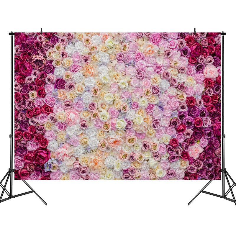 3D Bloemen Achtergrond Bruiloft Bloemen Rozen Foto Doek Studio Schieten Gebruik Scène Fotografische Achtergrond Party Decoratie 125*80Cm: D