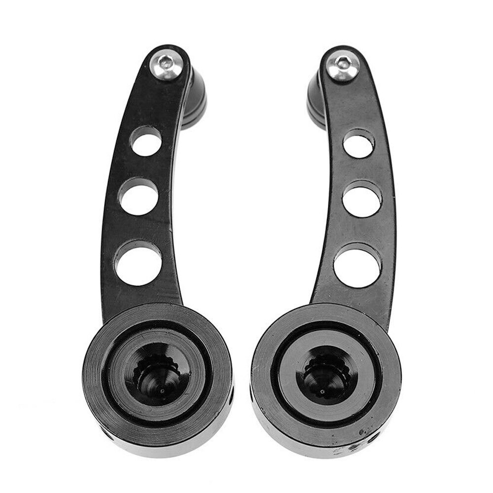 2Pcs Aluminum Alloy Universal Car Window Close Hand Crank Handle Winder Riser Replacement Manual Auto Window Glass Closer