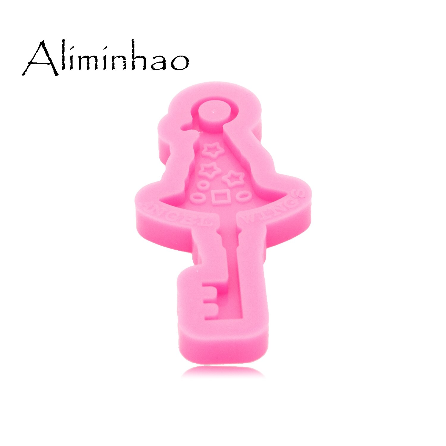 DY0569 Shiny Pumpkin Key Shape Keychain Mould Silicone Epoxy Resin Mold Necklace Jewellery Making