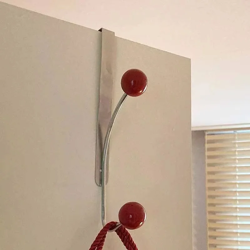 Draagbare deurhaak hangende kapstok zonder boren Multifunctionele slaapkameropslag Hanger Keukenorganizer Woonaccessoires: Brons