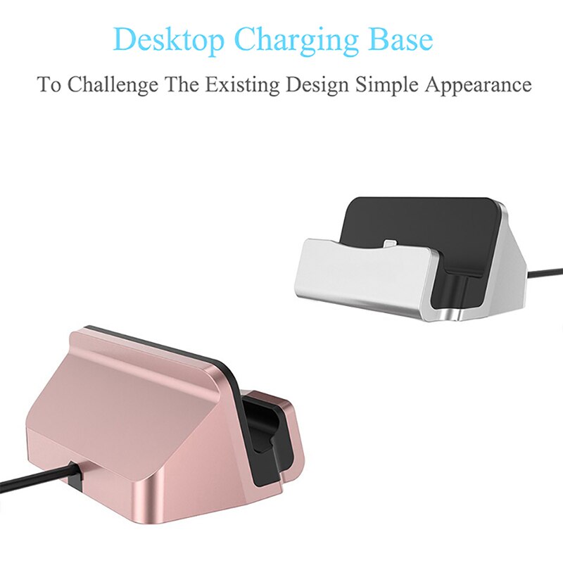 USB Pedestal Data Charger Dock Stand Station Charging For iphone 8 7 XR XS Desktop Cradle For Samsung Xiaomi Docking ladestation