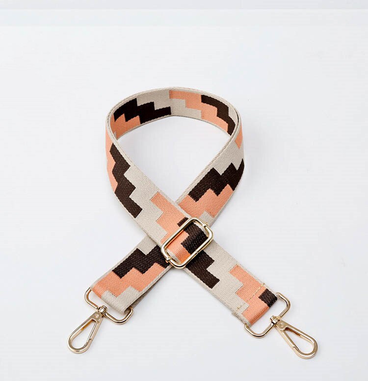 HJKL Handle Bag Strap For Women Removable DIY Shoulder Rainbow Handbag Accessories Cross Body Messenger Nylon Bag Straps: N