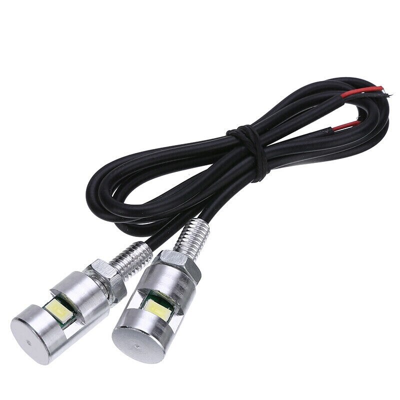 Lámpara Universal para matrícula de coche, tornillo cromado 5630, 12V, 2 uds.