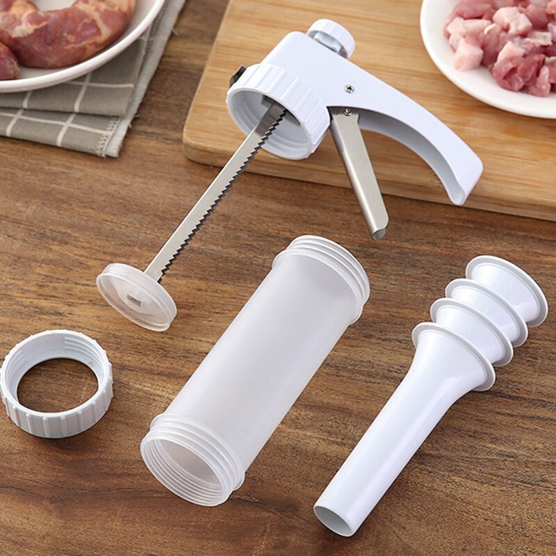 Sausage Salami Maker Meat Filling Tools for Sausage Meat Stuffer Filler Hand Operated Sausage Machines Funnel Nozzle