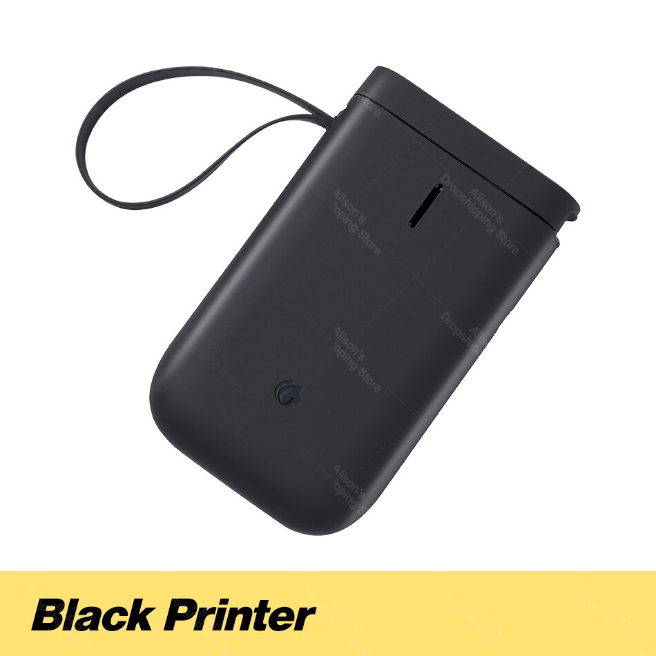 Niimbot  d11 bærbar mini bluetooth label printer lomme trådløs termisk label printer blækfri til mobiltelefon android ios: Sort printer