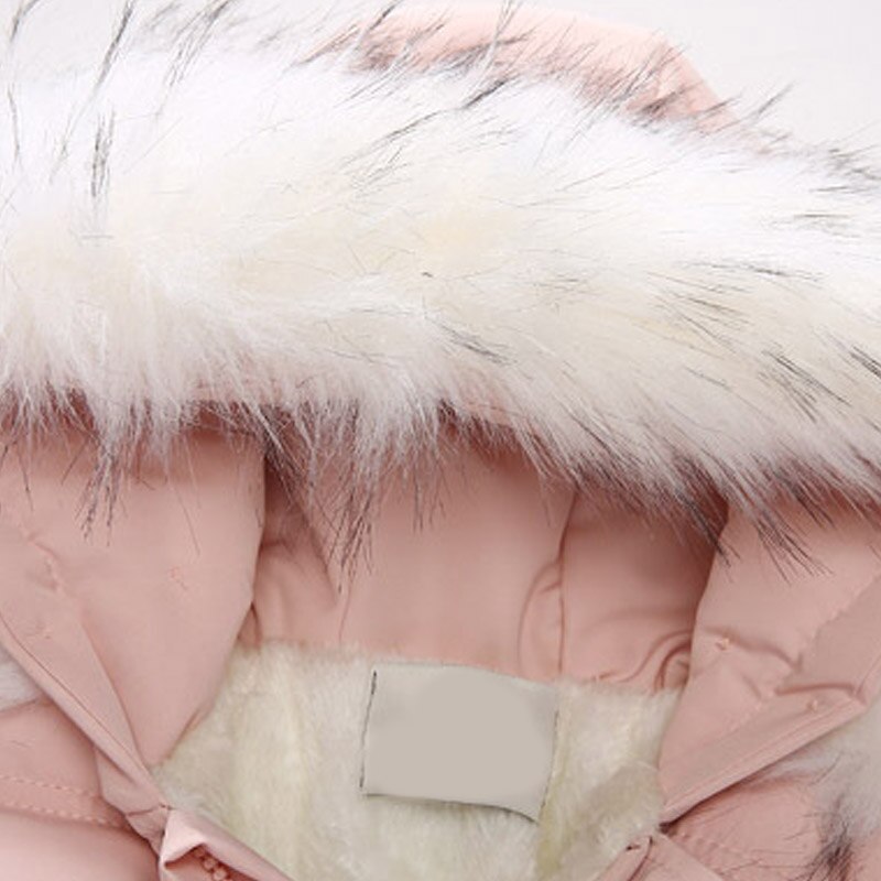 Bear leader babymeisjeskleding met pluche voering, babyromper, winter, dikke overall voor peuters, babyjongenspakje met bont en capuchon, baby-onesie