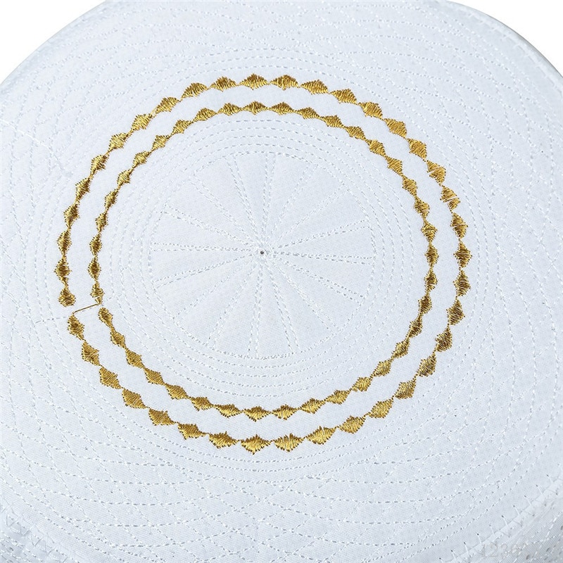 islamique hommes prière chapeaux coton broderie arabe vêtements musulmans casquettes arabie saoudite indien Turban Bonnet musulman homme chapeau