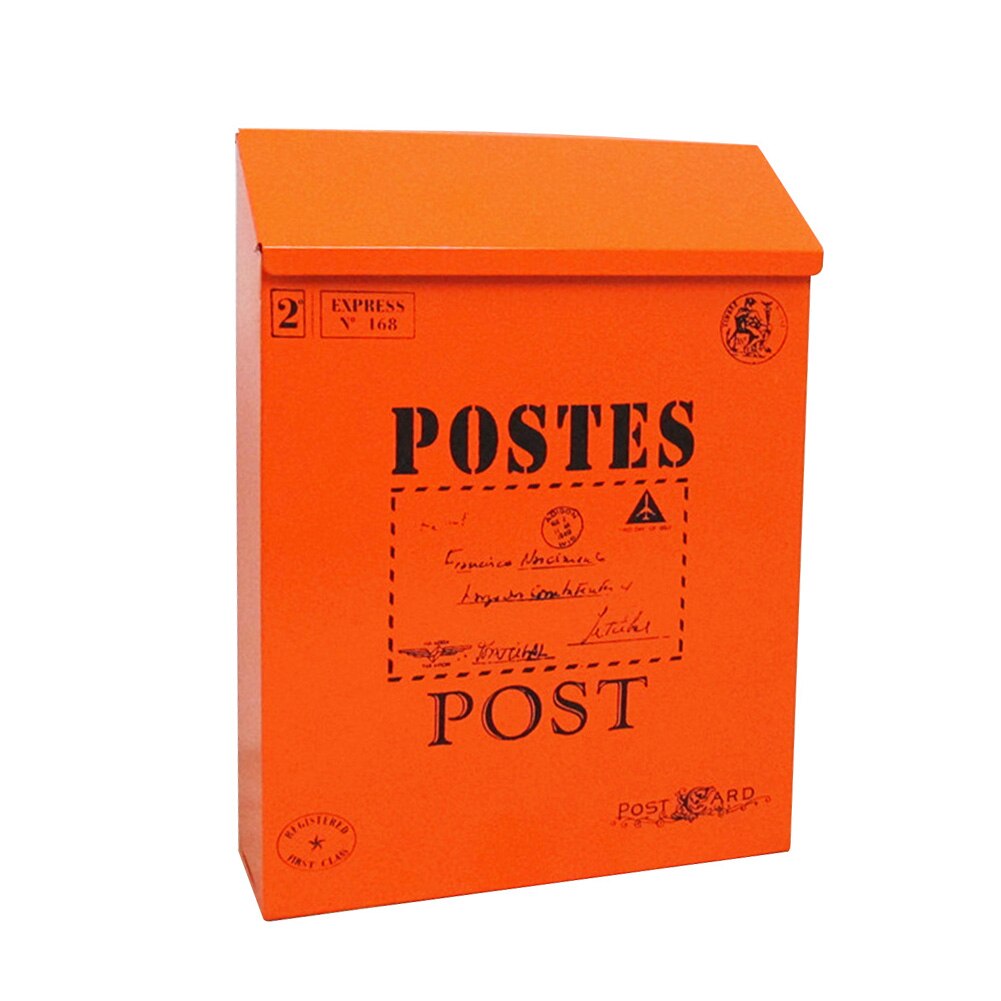 Seinäteline lukolla rauta vintage kestävä postilaatikko koristeet posti värikäs kodin sisustus piha kirjelaatikko sanomalehti maali