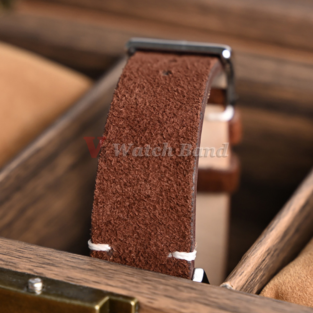 Correa de ante suave de liberación rápida, pulsera de 14mm, 16mm y 18mm, correas de reloj marrones de 20mm y 22mm, pulsera de piel de becerro, accesorios para mujeres y hombres