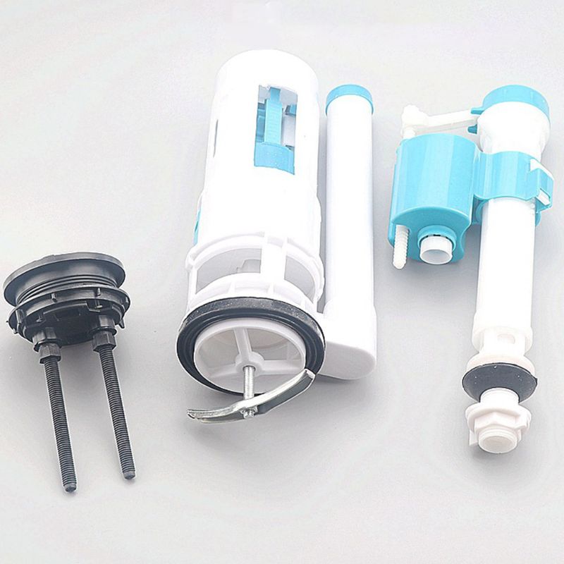 Dual Flush Fill Toilet Water Tank Connected Cistern Inlet Drain Valve Bathroom D08F