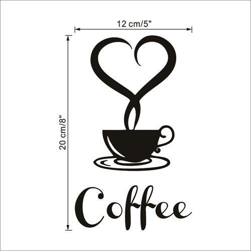 Vivid Coffee Restaurant Decoration wall Sticker decals home decorations kitchen wall art diy sticker Poster Mural: 1