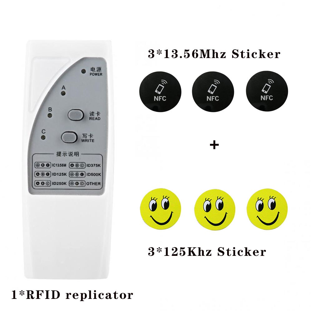 Draagbare smartcard-schrijver ic/id multi-frequentie duplicator nfc rfid tag kopieermachine lezer schrijver voor 125 khz -13.56 mhz: Pakket 4